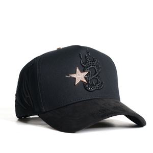 Casquettes Personnalisées ODM OEM Vente en Gros Casquettes de Baseball 5 Panneaux Broderie Métal Strass Épinglette Logo Personnalisé - Product Image 2