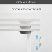 Cadre de table élévatrice électrique à moteur unique, silencieux et ultra-stable, avec pieds télescopiques en T à 3 niveaux pour bureau de travail