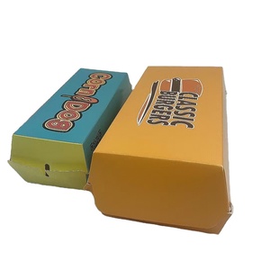 Custom Printed Disposable Kraft Paper Hamburger Box Fast Food Packaging Box