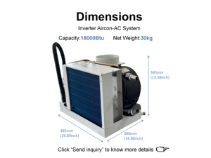 <span class=keywords><strong>Aire</strong></span> <span class=keywords><strong>Acondicionado</strong></span> Marino OEM Compacto de <span class=keywords><strong>18000</strong></span> <span class=keywords><strong>Btu</strong></span> R410a, Sistema de <span class=keywords><strong>Aire</strong></span> <span class=keywords><strong>Acondicionado</strong></span> Inverter para Barcos y Yates, 220V 50Hz - Product Image 2