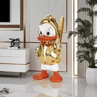 Décoration en résine Donald Duck pour la maison, salon, chambre d'enfant, meuble TV, table basse, poupée créative mignonne de luxe léger