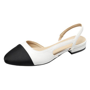 Sandales plates à bout fermé pour femmes, grandes tailles 32-44, chaussures de travail élégantes à bride arrière - Product Image 3