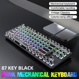 Giá Trị Cao Electroplated Punk Có Dây Bàn Phím Cơ Khí Với Đèn Đầy Màu Sắc Thích Hợp Cho Windows Chơi Game PC Chơi Game Bàn Phím - Product Image 4