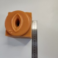 Modelo de entrenamiento de episiotomía lateral femenina KyrenMed, módulo de práctica de sutura de cirugía ginecológica, simulador de práctica perineal