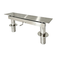 Cadre de table à levage manuel en acier inoxydable 316, base de table réglable en hauteur à vis sans fin autobloquante pour bateau