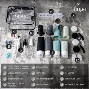 Ensemble de bouteilles de <span class=keywords><strong>voyage</strong></span> en silicone pliables à trois couches de haute qualité, 30 pièces, anti-fuite, essentiel pour les voyages d'affaires - Product Image 2