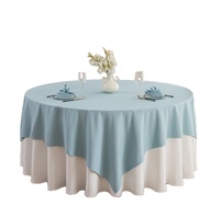 Linge de table en polyester blanc uni pour hôtels et restaurants, vente en gros du fabricant, 108 pouces, rond, pour mariage