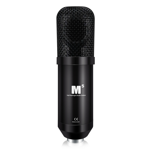 ICON M5 Professional Large Diaphragm Condenser Microphone 48V Noise Cancelling Shock Mount Wired for Live Streaming Dubbing