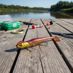 Leurres souples en PVC avec tête plombée 11cm 37g, lot de 2, pour la pêche au saumon, au poisson-chat, au marlin, au cabillaud, au brochet - Product Image 2