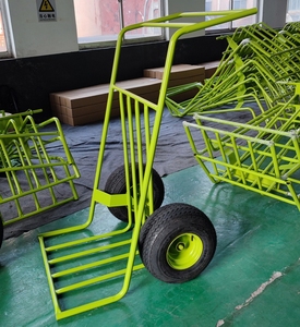 Heavy Duty Agricultural Landscape Truck Trolley 500kg Capacity 18"x8.50-8 Two <strong>Big</strong> <strong>Wheels</strong> Customizable Rubber Platform OEM - Product Image 3
