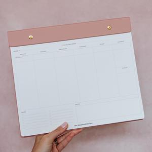 LABON Agenda Settimanale <span class=keywords><strong>A4</strong></span> in Pelle Vegana <span class=keywords><strong>di</strong></span> Lusso, Ricaricabile, con Fogli Staccabili e Dettagli in Lamina d'Oro, Regalo <span class=keywords><strong>di</strong></span> Cancelleria <span class=keywords><strong>di</strong></span> Alta Gamma per l'Ufficio - Product Image 2