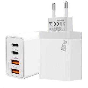 อะแดปเตอร์ชาร์จเร็ว 65W แบบสองพอร์ต Type C สำหรับชาร์จโทรศัพท์มือถือ iPhone และ Huawei รุ่นขายดี - Product Image 1