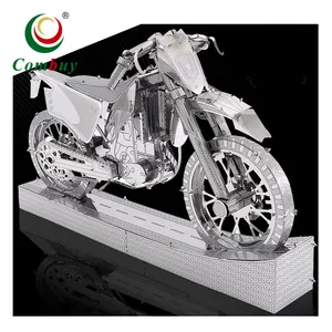 Mini motocicleta modelo diy brinquedo, montagem mecânica, quebra-cabeça de metal