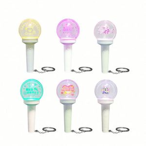 Design Custom Cartoon Acrylic Illuminated Mini Support Stick Keychain LED Mini Hand Light Pendant - Product Image 1