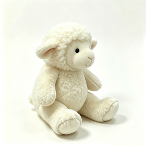 Customized Soft blush cheek lamb plush doll Plush white farm sheep bedtime buddy Curly wool texture lamb stuffed animal - Product Image 2