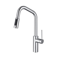 Robinet de cuisine italien à tirette en laiton blanc mat Design contemporain monté sur pont pour hôtels