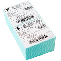 Rollo de Papel Térmico para Códigos de Barras, Autoadhesivo, Resistente al Aceite, Anti-Ultravioleta, Tamaño Personalizado, Plegado en Abanico, 100x150mm, Etiquetas Rectangulares Impermeables