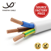 Cable Flexible Multifilar de Cobre/PVC/PVC, 300/500V, 2-5 Hilos, Cable Eléctrico de Cobre Trenzado para Electrodomésticos