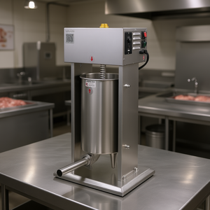 Embutidora de Salchichas Eléctrica Vevor, 33 Libras, 15 L, Acero Inoxidable, 4 Tubos, Uso Industrial - Product Image 2