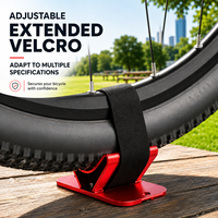 Béquille de vélo en alliage d'aluminium MOTSUV, support de stationnement arrière réglable avec sangle Velcro antidérapante, accessoires de cyclisme en 2 couleurs
