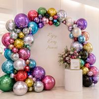 Vente flash - Ballons en aluminium 4D de couleur unie, 22 pouces, ronds, en mylar, pour fêtes, anniversaires, événements, décorations de mariage