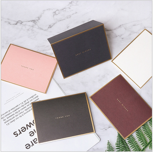 Carte de remerciement de luxe élégante de haute qualité pour les petites entreprises, personnalisée avec logo, cartes d'invitation avec feuille d'or, carte de remerciement - Product Image 1