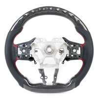 Nouveau volant de direction en fibre de carbone véritable à LED tendance pour Infiniti Q50 Q60 2017-2022, cuir noir, volant de direction sport pour voiture