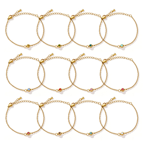 HOVANCI Bracelets d'amitié empilables anti-ternissement, tendance, bleu vert émeraude, bijoux cadeaux pour maman et meilleure amie - Product Image 6