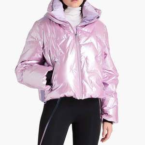 Vente en gros 2025 Offres Spéciales OEM conception logo personnalisé nouveau style manteau en duvet veste brillante femmes rembourré hiver doudounes - Product Image 1