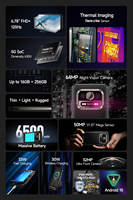 Ulefone Armor 25T Pro, Cámara Térmica, Visión Nocturna, Teléfono Móvil Resistente, 8GB+256GB, Resistente al Agua, NFC, Teléfono Inteligente Android