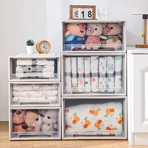 Cajonera Grande <span class=keywords><strong>de</strong></span> Plástico <span class=keywords><strong>de</strong></span> Estilo Moderno con Ruedas, Organizador <span class=keywords><strong>de</strong></span> Armario Resistente y Duradero, Caja <span class=keywords><strong>de</strong></span> Almacenamiento <span class=keywords><strong>de</strong></span> <span class=keywords><strong>Ropa</strong></span> <span class=keywords><strong>para</strong></span> Dormitorio - Product Image 5