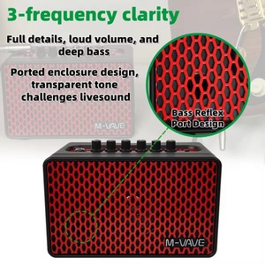 Amplificateur de guitare/basse portable M-VAVE SP100 avec 9 voix, 16 effets, batterie rechargeable, enregistrement OTG, haut-parleur BT sans fil - Product Image 2