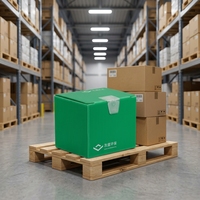 Conteneur de stockage pliable en plastique réutilisable Couvercle pliable Recyclable Chiffre d'affaires Caisse logistique Empilable Empilable Ventilé Durable