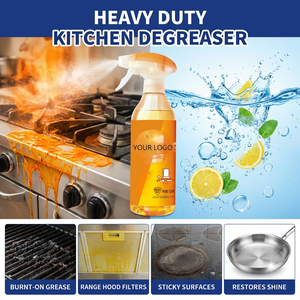 Dégraissant en spray pour cuisine, éliminateur rapide de taches d'huile pour hotte et cuisinière, liquide de nettoyage de qualité industrielle OEM - Product Image 6