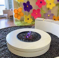 Foyer électrique moderne à flamme LED intégré et personnalisé avec insert de construction en métal pour usage domestique et hôtelier