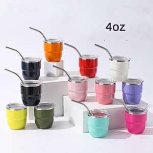 Gobelet empilable de 4 oz, moderne, en acier inoxydable, isolé sous vide, pour espresso/café, gobelet de <span class=keywords><strong>voyage</strong></span> - Product Image 2