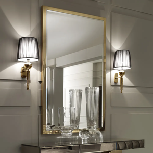 Hot Sale Large Gold Italian Special Design <b>Wall</b> <b>Mirror</b> <b>Wall</b> Mounted Bathroom Gold Color <b>Rectangle</b> Framed <b>Mirror</b> <b>Rectangle</b> <b>Mirror</b> - Product Image 1