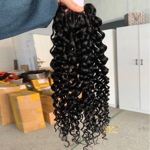Spiralförmige Lockige Feder-Häkelhaarverlängerungen Knotenlose Unsichtbare Häkel-Brazilianische Echthaar-Bündel - Product Image 5
