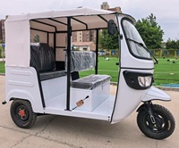 Vehículo Eléctrico Popular en África de 3 Ruedas, Tuk Tuk, 4 Pasajeros, 4500w, 150km de Autonomía, Cerradura Eléctrica de Puerta, Triciclo Eléctrico con Techo