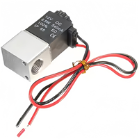 Vanne solénoïde électrique pneumatique en aluminium 1/4'' 12V CC 2 voies 2V025-08 normalement fermée à réponse rapide pour air, gaz, eau N/C