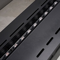 Cheminée électronique domestique ultrasonique moderne, élégante et tendance, avec des flammes simulées pour le fond de la télévision, humidificateur inclus