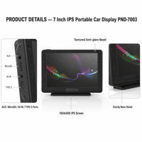 Autoradio portable 7 pouces IPS tactile sans fil Apple CarPlay Android Auto Linux OS WiFi double bande Bluetooth 4.2 Émetteur FM OEM