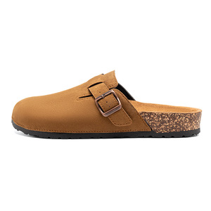 <b>Clogs</b> Closed Toe Faux Suede Rubber Outsole Cork Lining Anti Slippery Summer Fashion Men Women Outdoor Wear - Product Image 5