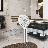 Pommeau de Douche Haute Pression à Jet Pluie, Économiseur d'Eau, Sortie Unique, Finition Chrome Moderne, Accessoire de Robinet de Salle de Bain, Garantie 1 An