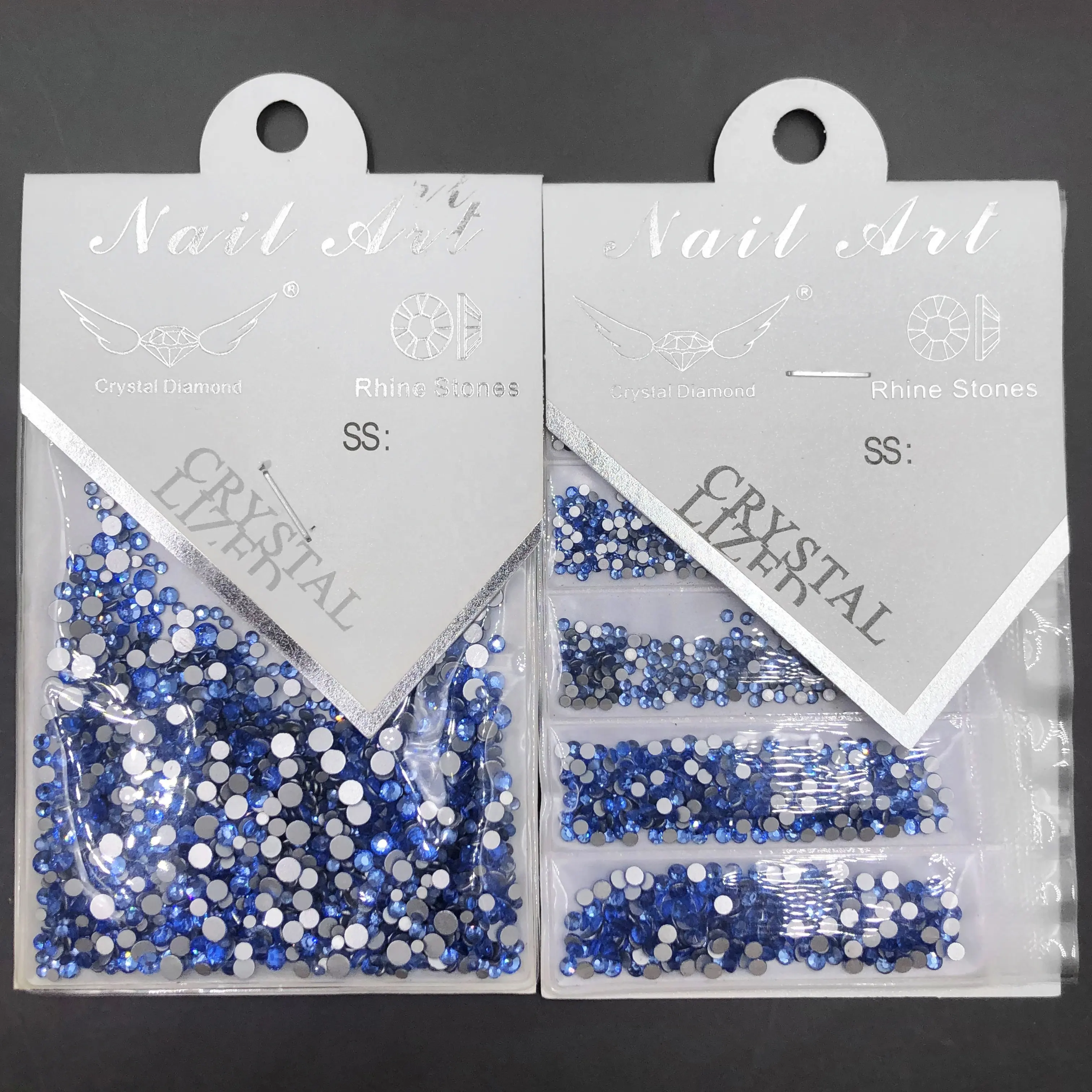 C & Y Light Sapphire Top colorato blu Non <span class=keywords><strong>Hotfix</strong></span> Flat Back Mix Size strass di vetro