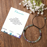 Nouveaux bracelets extensibles personnalisables en corde tressée faite à la main, tendance, avec perles de 6 mm en turquoise naturelle, améthyste et agate, cadeau classique