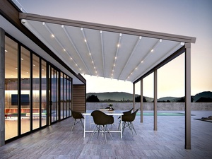 Ngoài trời Vườn Patio mái miễn phí đứng ban công tùy chỉnh Nhôm Cơ giới có thể thu vào mái hiên tự động - Product Image 6