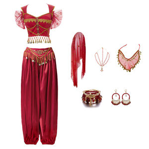 Costumes de princesse arabe robe de danse du ventre danse indienne broder Bollywood <span class=keywords><strong>Jasmine</strong></span> Costume fête Cosplay femmes - Product Image 6