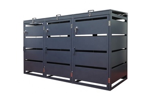 Hot Sale 3-Door Outdoor Trash Storage Shed Metal Garbage <strong>Bin</strong> <strong>Cover</strong> for Outdoor Furniture - Product Image 2
