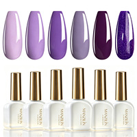 Nouveau Kit de Vernis à Ongles Gel 6 Couleurs, Soak Off UV LED, Faible Odeur, Sans 11 Toxines, Vegan, pour Salon et Usage Domestique